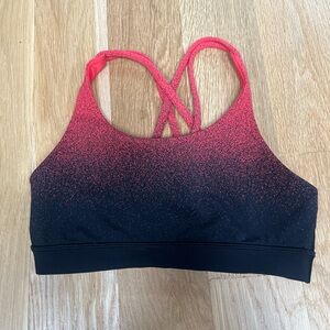 Lululemon Athletica Red and Black Sports Bra